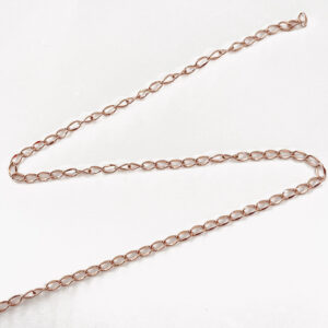 Catena extension grumetta in acciaio rosa 4×3 mm